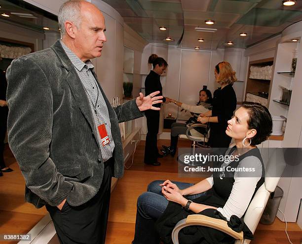 Managing Director of Amway North America Steve Lieaberman and model Lana attend the Amway Global presentation of Tina Turner Live in Concert at...