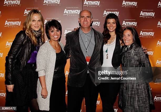 Actress/model Molly Sims, Barb Alviar, Steve Lieberman, Summer Rayne Oaks and Faith Kates Kogan attend the Amway Global presentation of Tina Turner...