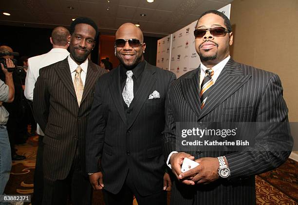 Boys II Men Wayna Morris, Shawn Stockman and Nathan Morris during Nelly's 3rd Annual Black and White Ball held at The Chase Park Plaza Hotel. PHOTO...