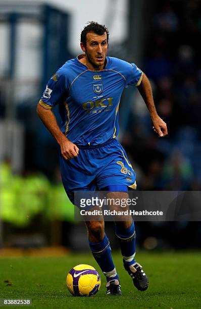 Glenn Little of Pomey in action during the Barclays Premier League match between Portsmouth and Blackburn Rovers at Fratton Park on November 30, 2008...