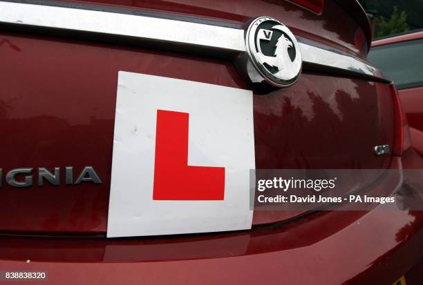 Learner driver L plate stock.
