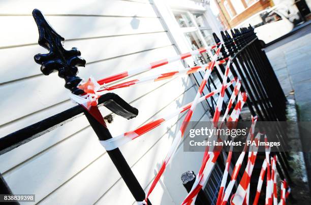 The scene in Kensington, west London where the sister of chart star Mika, Paloma Penniman, was impaled onto railings after falling 50ft from a third...