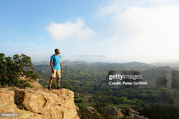 man hiking - african american hiking stock pictures, royalty-free photos & images