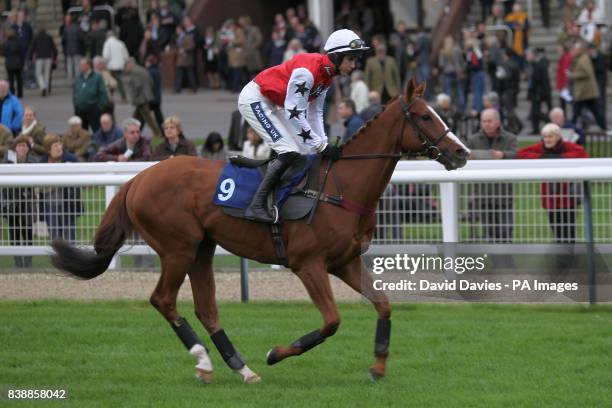 Jockey Aidan Coleman on Mannlichen prior to the Lemington MAidan Hurdle