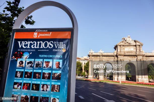Veranos de la Villa, yearly cultural event sign.