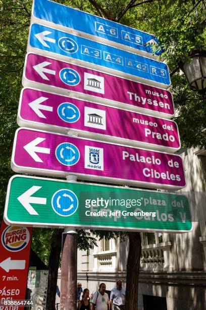 Traffic signs in Calle de Alcala.