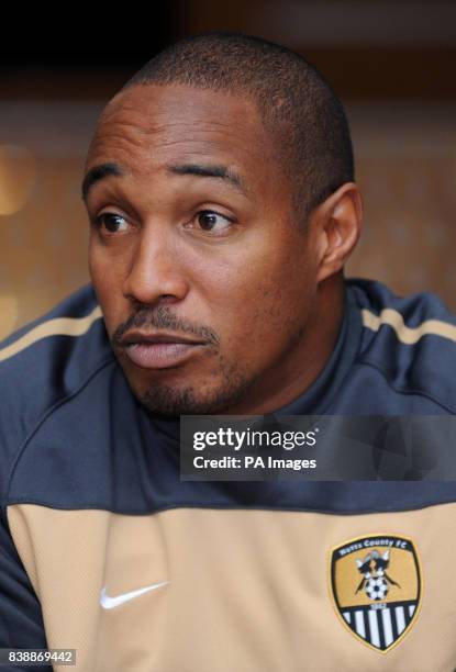 New Notts County manager Paul Ince is interviewed by the media during the press conference at Meadow Lane, Nottingham.