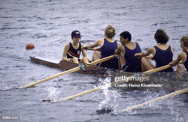 Summer Olympics: USA in action during Women's Eight Final. USA won the bronze medal. Montreal, Canada 7/17/1976--8/1/1976 CREDIT: Heinz Kluetmeier