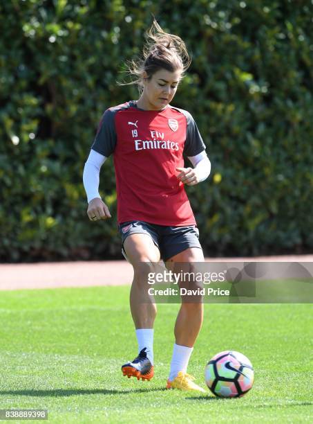 Jemma Rose of Arsenal Women during an Arsenal Women Training Session at London Colney on August 25, 2017 in St Albans, England.