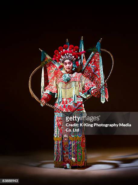 chinese opera character (mu gui ying) - peking opera bildbanksfoton och bilder
