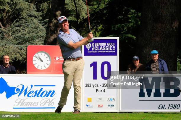 Greg Turner of New Zealand in action during the first round of the Willow Senior Golf Classic played at Hanbury Manor Marriott Hotel and Country Club...