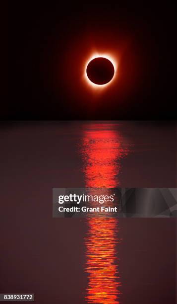 solar eclipse abstract composite. - zonsverduistering stockfoto's en -beelden