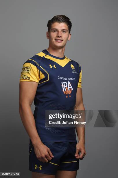 Ben Howard of Worcester poses for a portrait during the Worcester Warriors Photocall for the 2017-2018 Aviva Premiership Rugby season at Sixways...