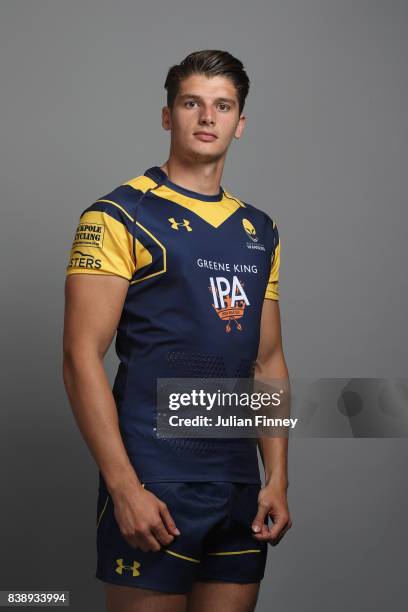 Ben Howard of Worcester poses for a portrait during the Worcester Warriors Photocall for the 2017-2018 Aviva Premiership Rugby season at Sixways...