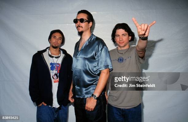 Primus poses for a portrait backstage at the Hordefest at the Irvine Meadows in Irvine, California on July 17, 1997.