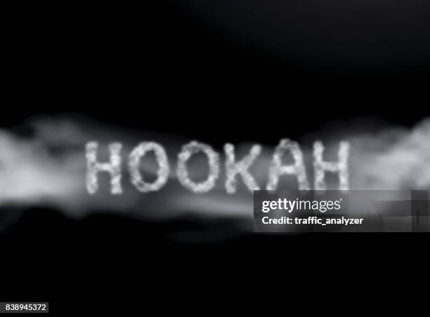 hookah smoke - smoke trail stock illustrations