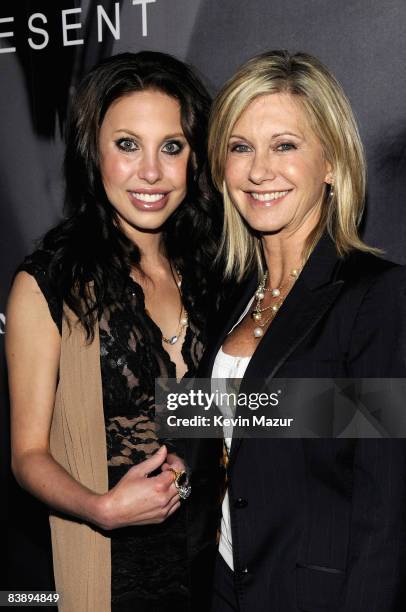 Actress/Singer Oliva Newton-John and daughter Chloe Lattanzi arrive to Prince's Book Release Party on May 30, 2008 in Los Angeles,California.