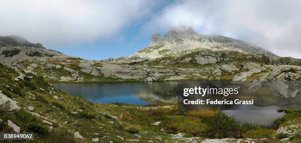 mount pizzo rovale and variola lake, bognanco valley - gloomy swamp stock pictures, royalty-free photos & images