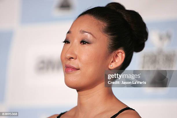 Actress Sandra Oh attends the 2009 Film Independent Spirit Awards nominations press conference at Sofitel on December 2, 2008 in Los Angeles,...