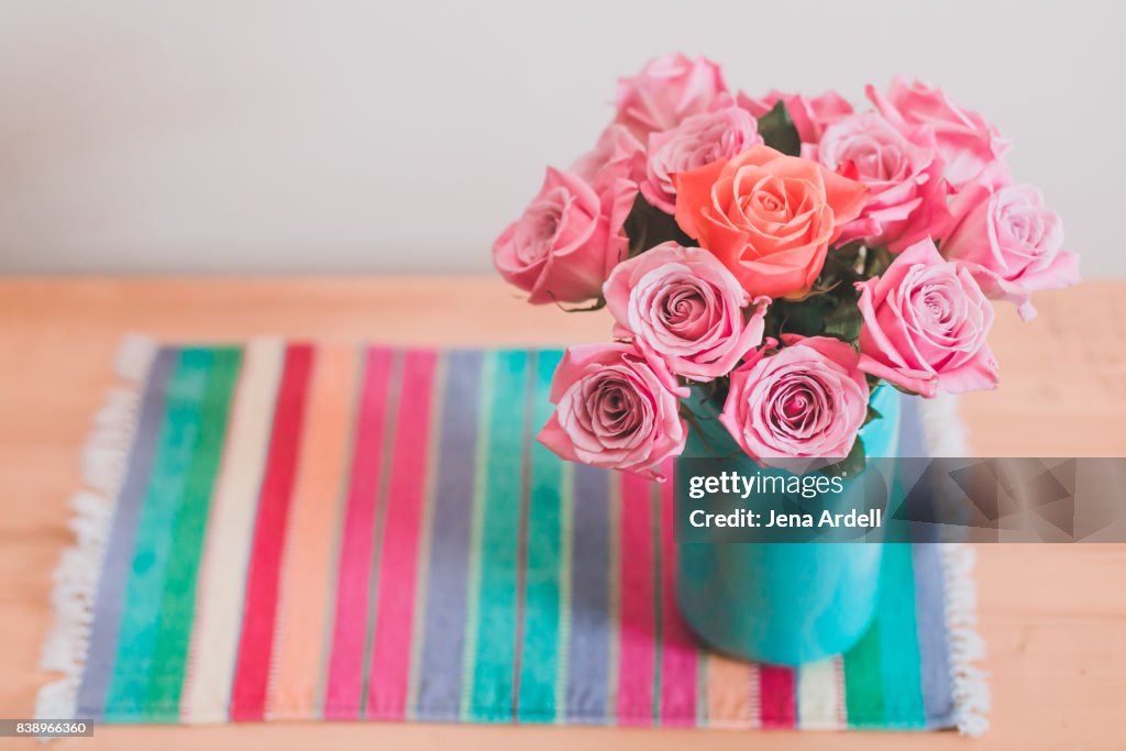 Individuality Concept Roses In A Vase