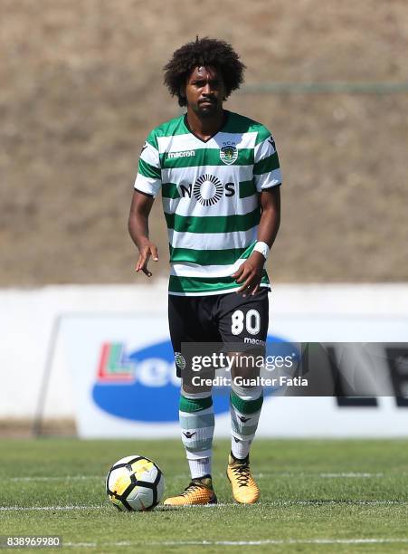 Sporting CP B defender Bruno Paz in action during the Segunda Liga match between Real SC and Sporting CP B at Complexo Desportivo do Real SC on...