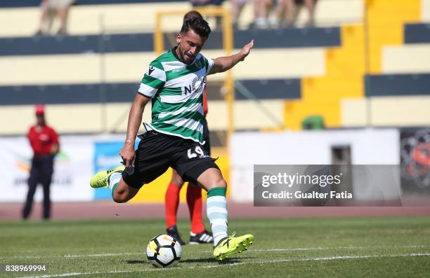 Sporting CP B midfielder Cristian Ponde in action during the Segunda Liga match between Real SC and Sporting CP B at Complexo Desportivo do Real SC...