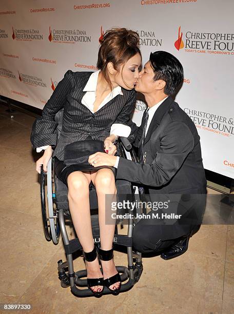 Angela Rockwood and Dustin Nguyen attend the 4th Annual Los Angeles Christopher & Dana Reeve Foundation Gala Honoring Jane Seymour and Sam Schmidt on...