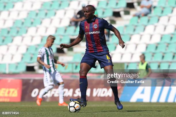 Chaves midfielder Jefferson Santos from Brazil in action during the Primeira Liga match between Vitoria Setubal and Moreirense FC at Estadio do...