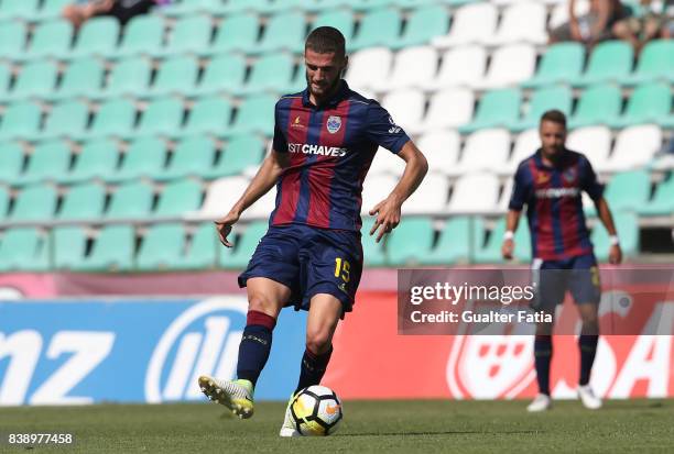 Chaves defender Domingos Duarte from Portugal in action during the Primeira Liga match between Vitoria Setubal and Moreirense FC at Estadio do Bonfim...