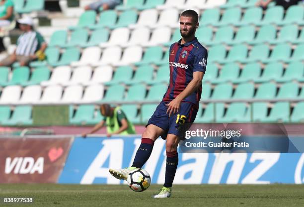 Chaves defender Domingos Duarte from Portugal in action during the Primeira Liga match between Vitoria Setubal and Moreirense FC at Estadio do Bonfim...