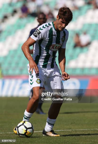 Vitoria Setubal forward Goncalo Paciencia from Portugal in action during the Primeira Liga match between Vitoria Setubal and Moreirense FC at Estadio...