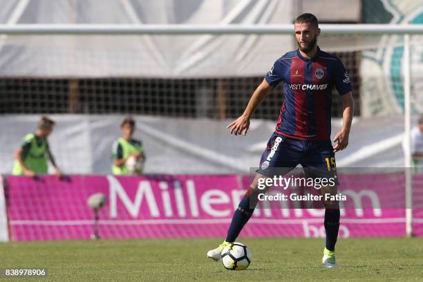 Chaves defender Domingos Duarte from Portugal in action during the Primeira Liga match between Vitoria Setubal and Moreirense FC at Estadio do Bonfim...