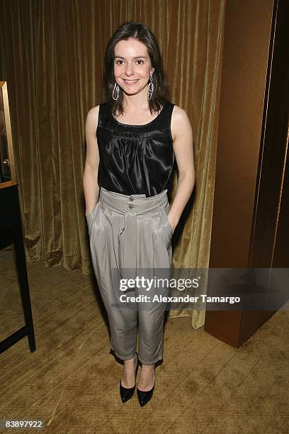 Editor-in-Chief for Vanity Fair, Spain Lourdes Garzon attends a private dinner in honor of Anri Sala at the Cartier Dome - Miami Beach Botanical...