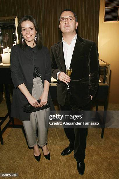 Editor-in-Chief for Vanity Fair, Spain Lourdes Garzon and Editor-in-Chief for Vanity Fair, Italy Luca Dini attend a private dinner in honor of Anri...