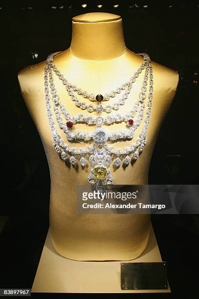 View of the Cartier Patiala necklace at a private dinner in honor of Anri Sala at the Cartier Dome - Miami Beach Botanical Garden on December 2, 2008...