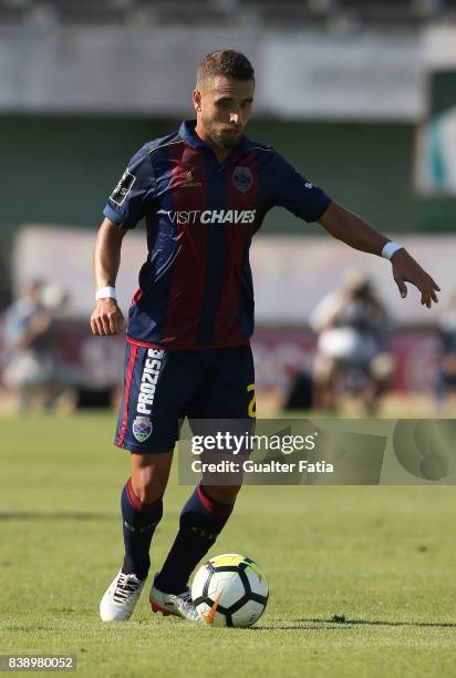 Chaves defender Paulinho from Portugal in action during the Primeira Liga match between Vitoria Setubal and Moreirense FC at Estadio do Bonfim on...