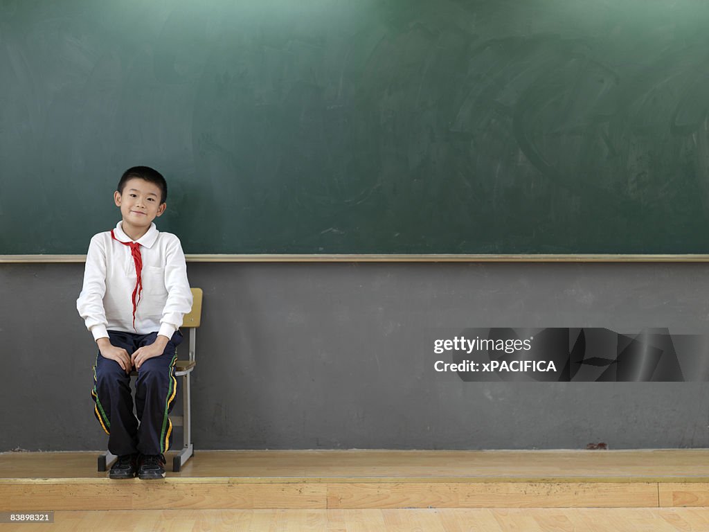 A portrait of a schoolboy.
