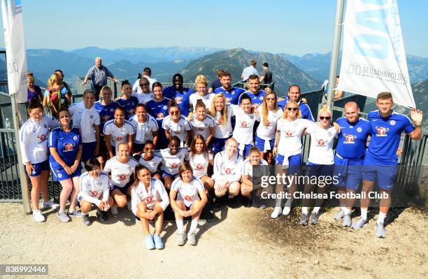 Chelsea Ladies FC on Mount Krippenstein on August 25, 2017 in Schladming, Austria.