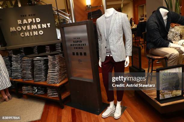 Banana Republic and Yankee's shortstop Didi Gregorius introduce Men's Style Council and Rapid Movement Chino on August 25, 2017 in New York City.