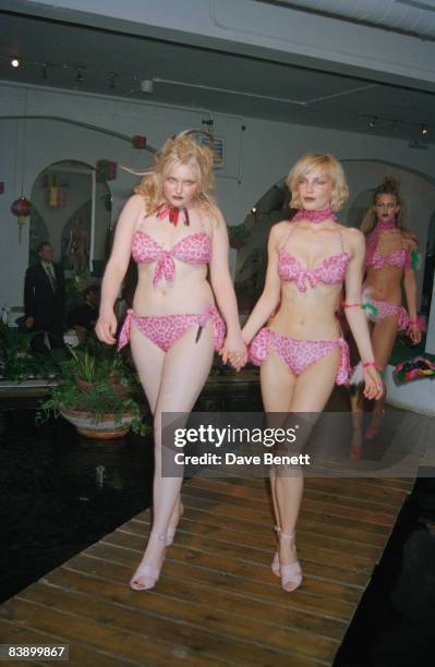 Fashion model Sophie Dahl at an Agent Provocateur fashion show at the Sanctuary in London, 6th May 1997.