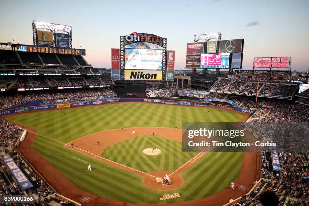 August 23: A general view of Citi Field during the Arizona Diamondbacks Vs New York Mets regular season MLB game at Citi Field on August 23, 2017 in...