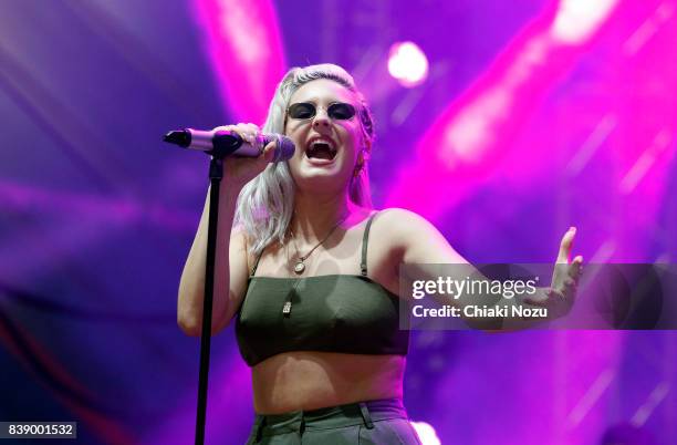 Anne-Marie performs at Reading Festival at Richfield Avenue on August 25, 2017 in Reading, England.