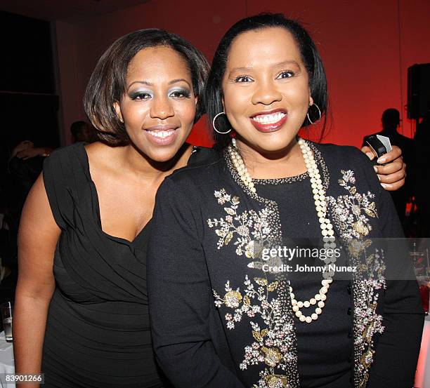 Dr. Catrice Austin and Sherry Bronfman attend an intimate celebration of Susan Taylor's 37 Years at Essence magazine at a private residence on...