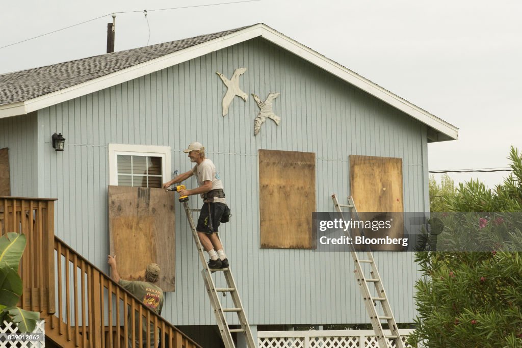 Texas Residents Prepare As Hurricane Harvey Likely To Boost Gas Prices For U.S. Drivers