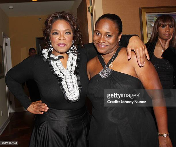 Oprah Winfrey and Carol Archer attend an intimate celebration of Susan Taylor's 37 Years at Essence magazine at a private residence on December 2,...
