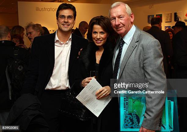 Justin Bower, his wife the news readerNatasha Kaplinsky and Willow Foundation founder and former Arsenal FC goal keeper Bob Wilson attend at the...
