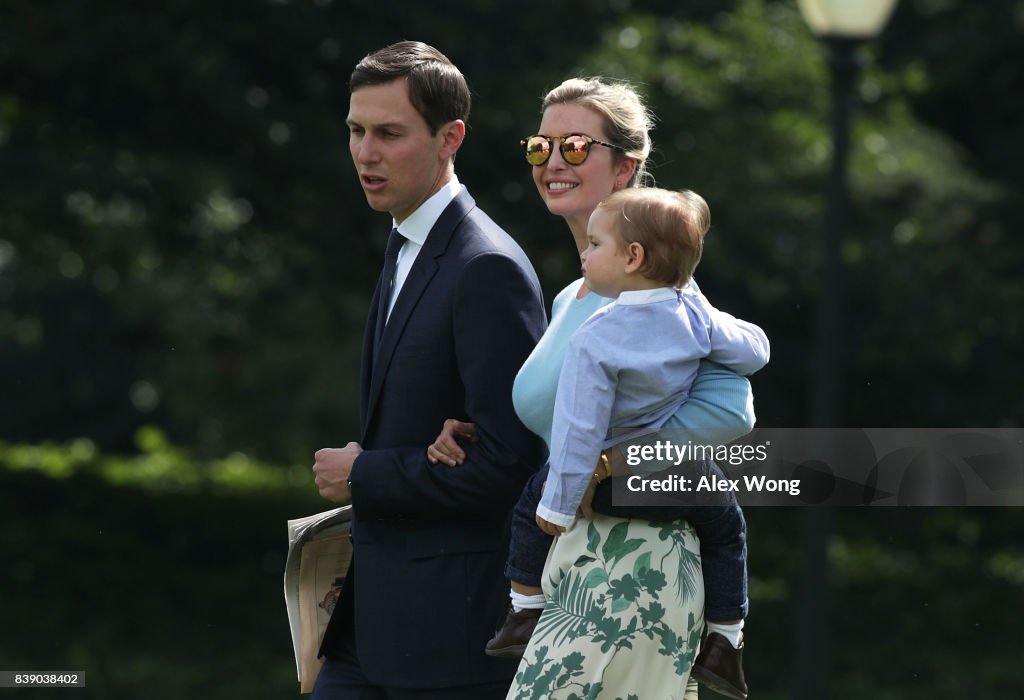 President Trump Departs White House For Camp David