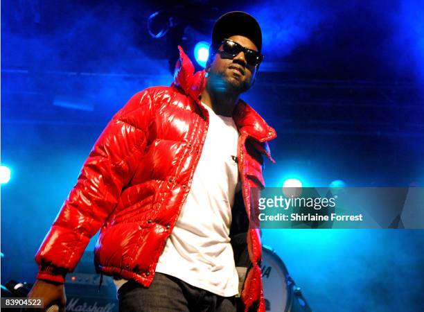Kanye West performs at Perez Hilton's One Night In Liverpool held at the Carling Academy on November 5, 2008 in Liverpool, England.