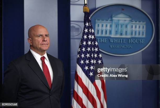 National Security Adviser H.R. McMaster speaks to members of the White House press corps during a daily briefing at the James Brady Press Briefing...