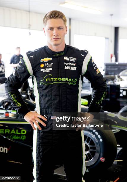 Team Penske driver Josef Newgarden is photographed for Sports Illustrated on August 18, 2017 at Pocono Raceway, Verizon IndyCar Series, at Long Pond,...